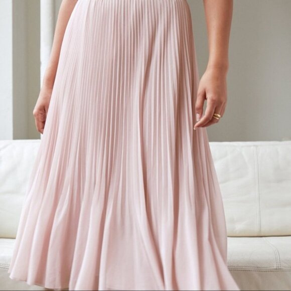 Aritzia Wilfred Twirl Midi Skirt Light Pink Size XS - Picture 4 of 11